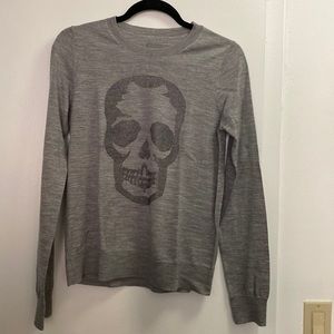 Zadig & Voltaire fine merino wool scull sweater sz M. Barely used.